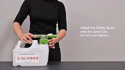 How to fill and attach the Safety Spout to the EcoSmart Jerry Can 32 How to fill and attach the Safety Spout to the EcoSmart Jerry Can 32